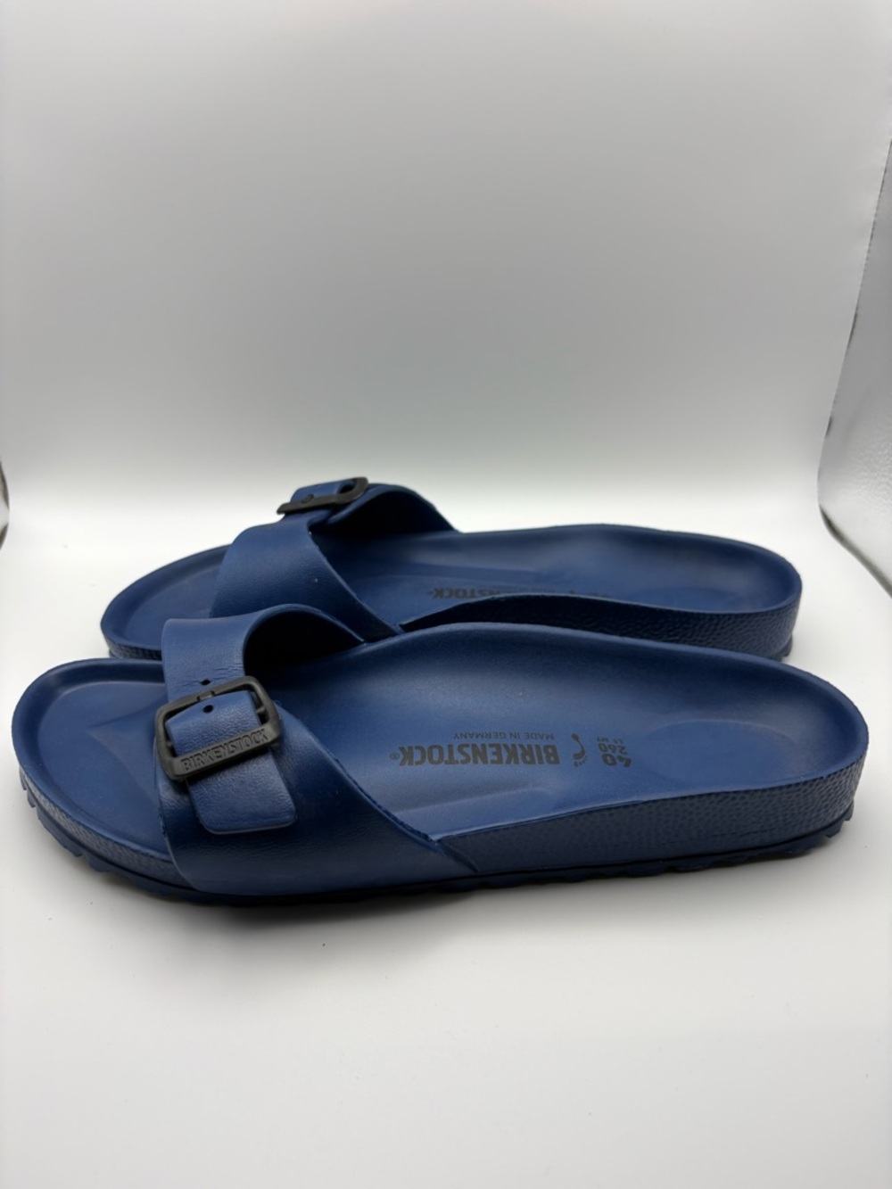 Birkenstock Madrid Eva Blue Sandals Slides Slip On Womens Size 9 EXCELLENT SHAPE - Picture 3 of 7